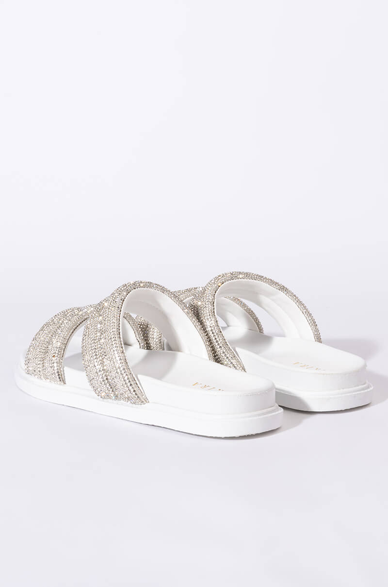 Full View Take Me To Space Flat Sandal In White 4