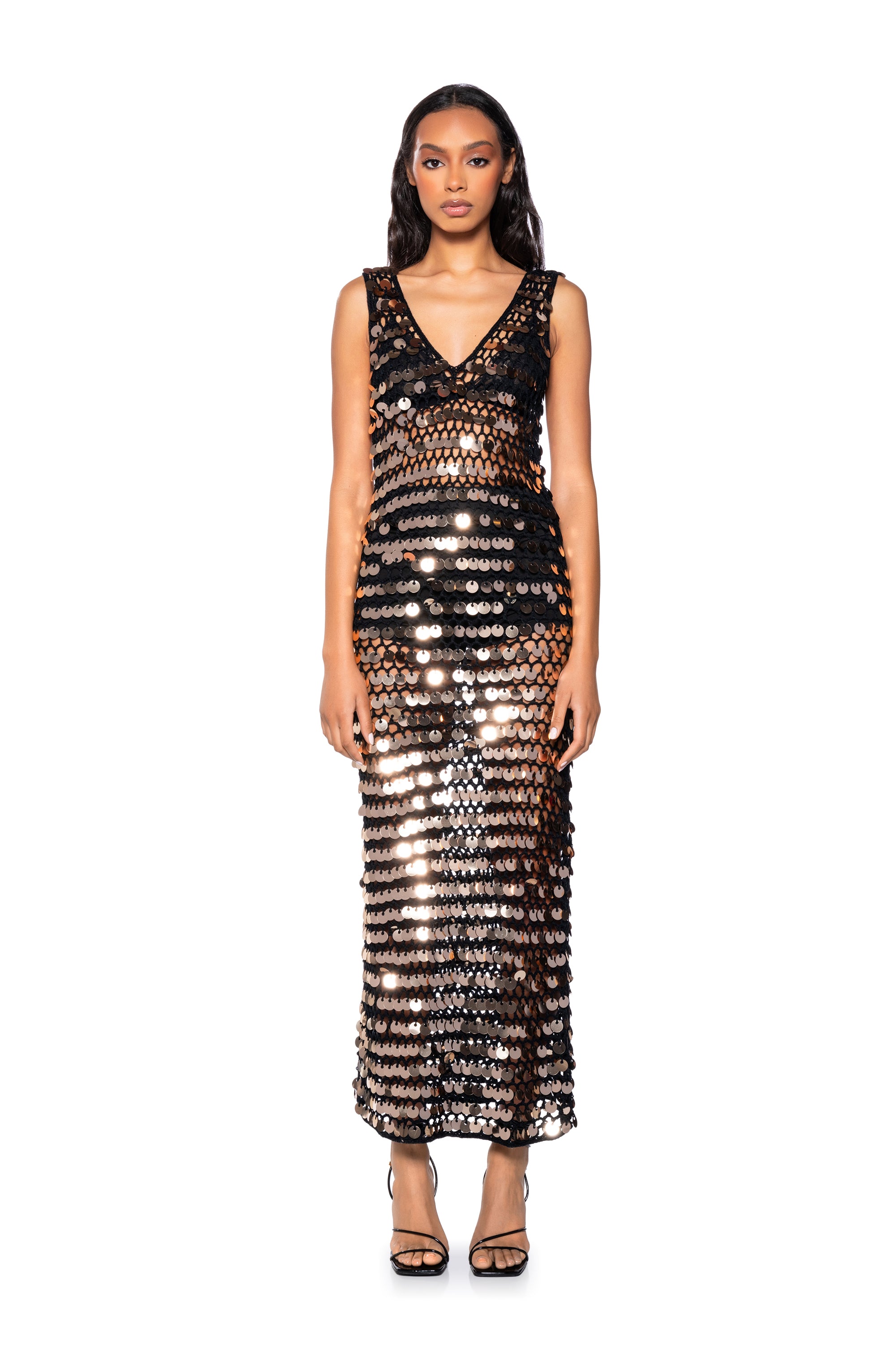Maxi Dress Metallic Beach Dress Suki Metallic Knit Maxi Dress Gold MESHKI XL Maxi Dress Metallic Beach Dress Suki Metallic Knit Maxi Dress Gold MESHKI XL