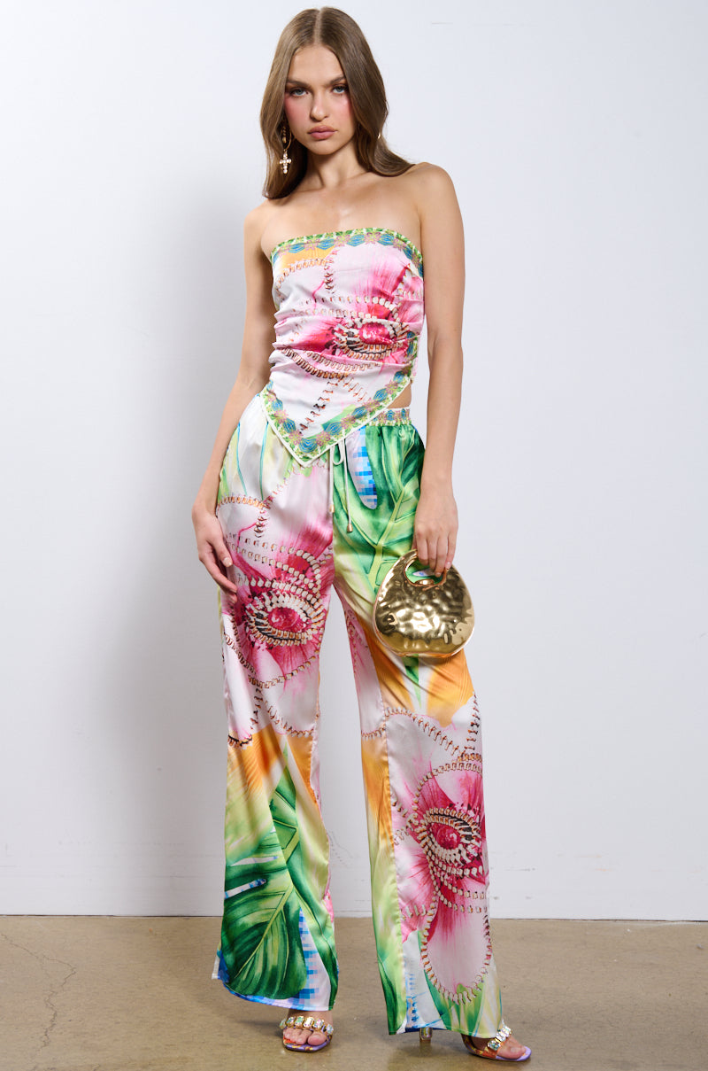 Extra View Take Me To The Coast Satin Pant
