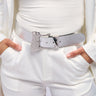 Front View Take My Pic Western Belt In Silver