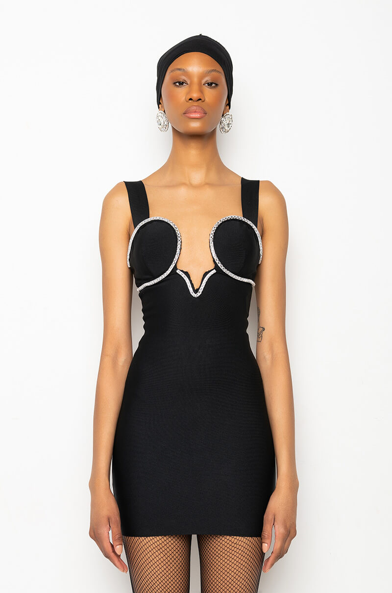 TAKE THE PLUNGE BANDAGE MINI DRESS AKIRA TAKE THE PLUNGE BANDAGE MINI DRESS AKIRA