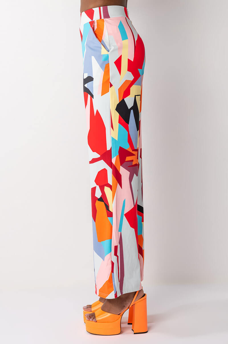Detail View Takin It Easy High Waist Palazzo Pant
