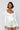 Front View Taking Names Ruched Sleeve Corset Blouse in White