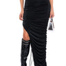 Front View Talk About It Ruched Maxi Skirt