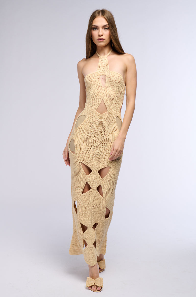 TALK ABOUT ME CROCHET MAXI DRESS AKIRA TALK ABOUT ME CROCHET MAXI DRESS AKIRA