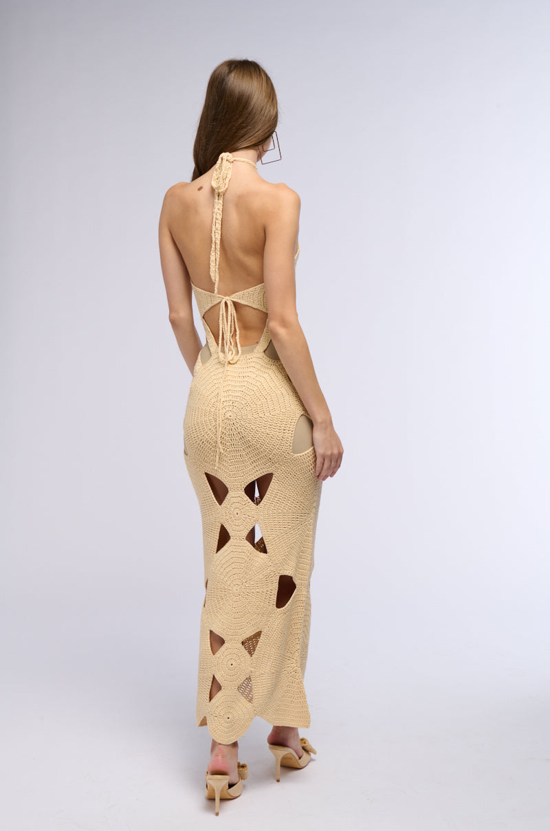 TALK ABOUT ME CROCHET MAXI DRESS AKIRA TALK ABOUT ME CROCHET MAXI DRESS AKIRA