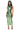 Front View Talk About Me Sleeveless Midi Dress In Green