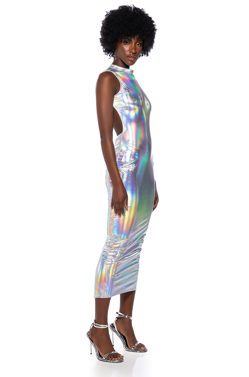 Side View Talk About Me Sleeveless Midi Dress