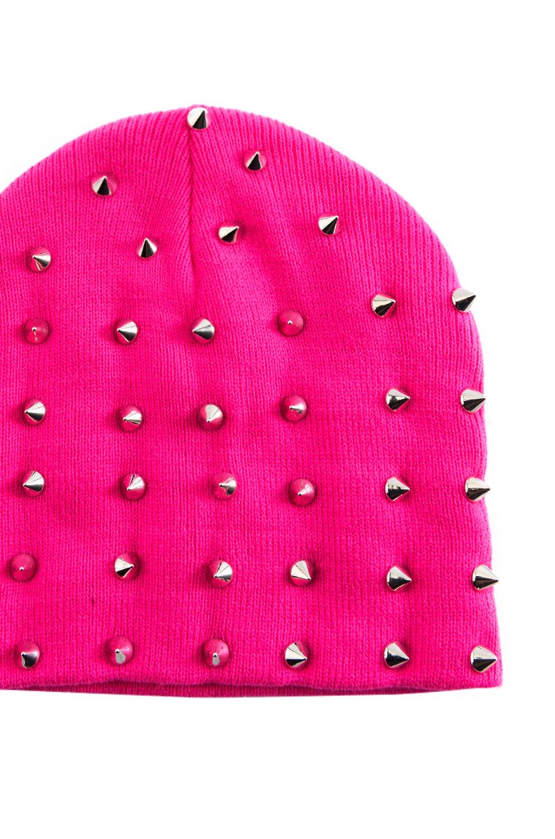 Back View Talk Of The Town Studded Beanie