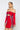 Side View Talk To Me Contrast Trim Off The Shoulder Mini Dress in Red Multi