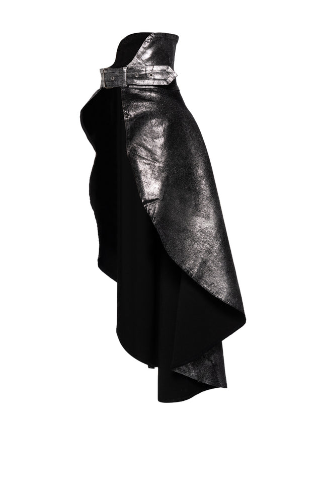 Lime Metallic Belted Skirt Set main image 0