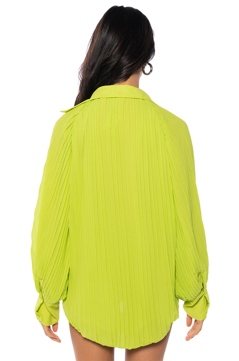 Extra View Talk To Me Pleated Long Sleeve Blouse 4