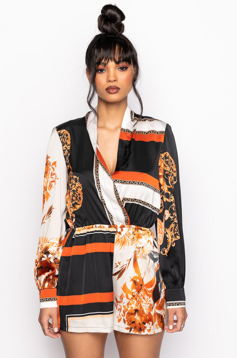 Extra View Talk To Me V Neck Romper 6