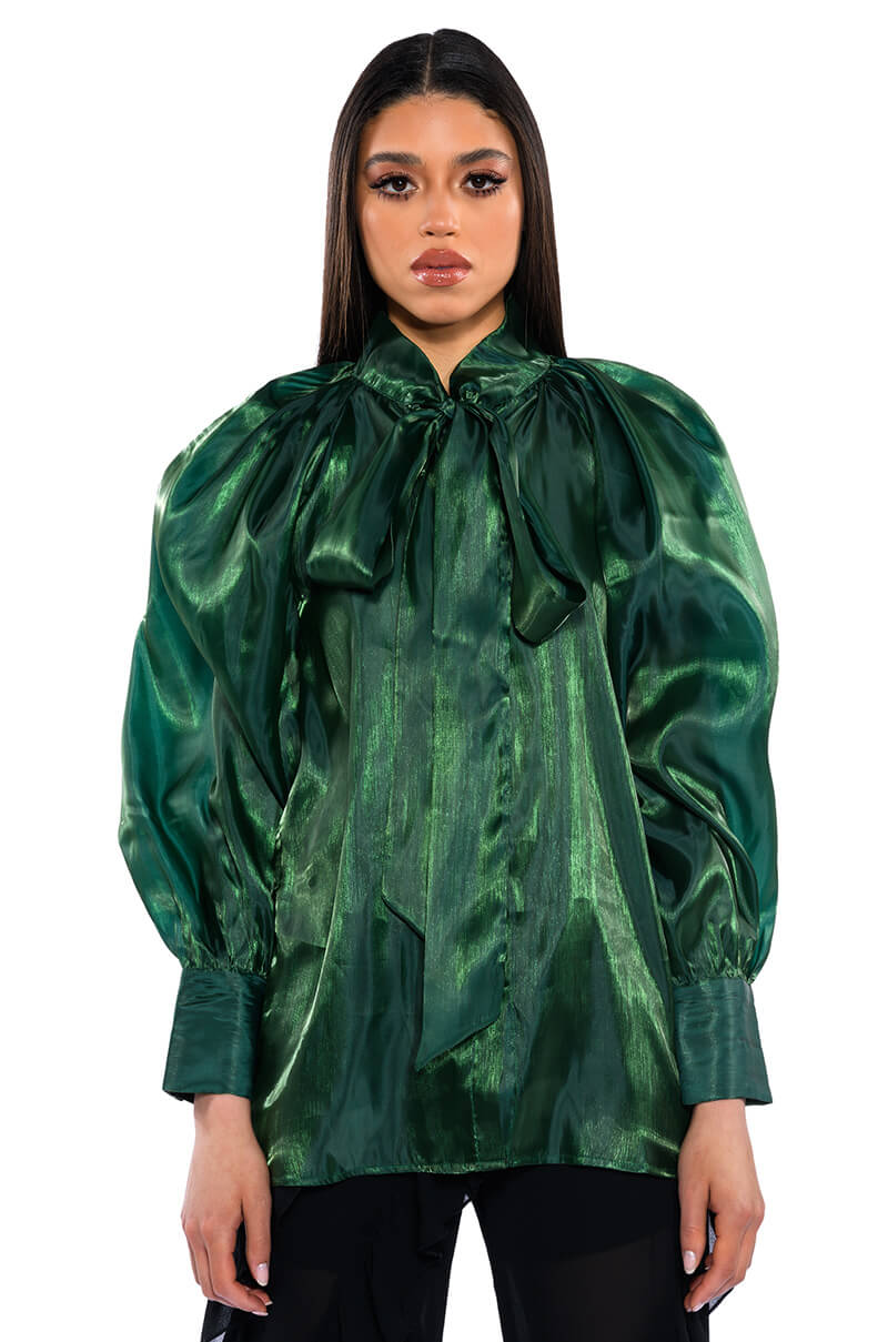 TALULLA TIE NECK LONG SLEEVE BLOUSE view 0