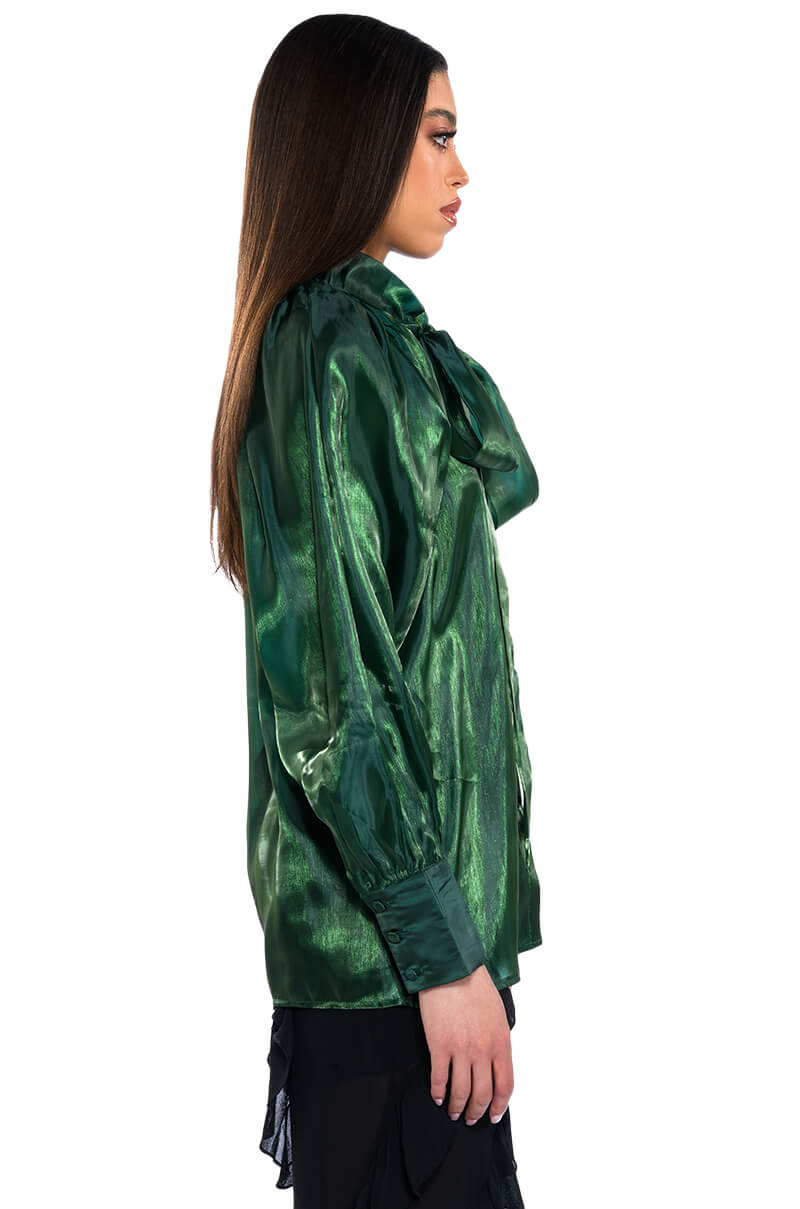 Full View Talulla Tie Neck Long Sleeve Blouse