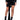 Front View Tasha Faux Leather Rose Decal Mini Skirt