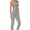 Front View Tatiana Zip Front Fitted Jumpsuit