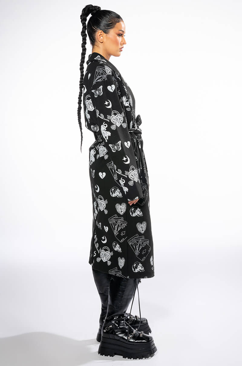 Detail View Tattoo Lover Trench Coat