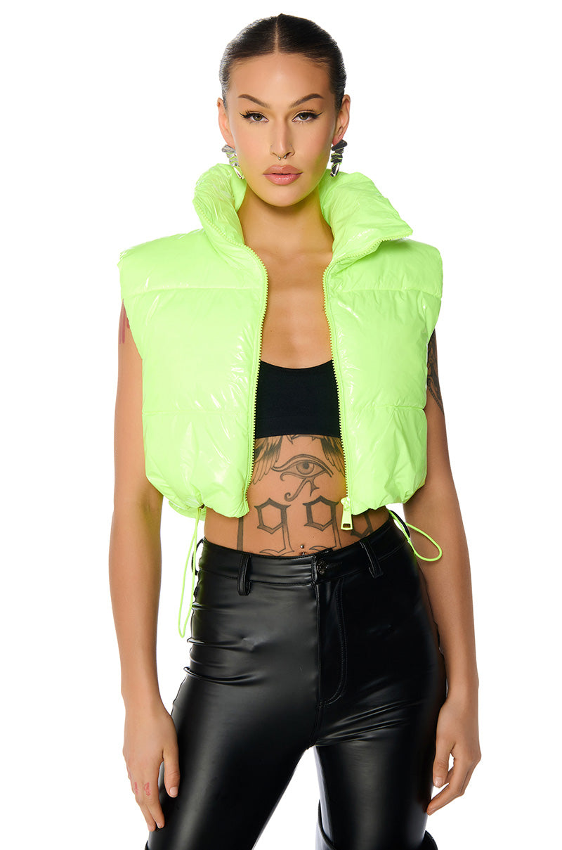 TAYLOR SAID CROP PUFFER VEST view 0