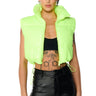 Front View Taylor Said Crop Puffer Vest