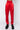 Front View Taylor Satin Jogger in Red