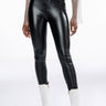 Front View Te Quiero High Rise Vegan Leather Skinny Pants With 4 Way Stretch