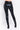 Back View Te Quiero High Rise Vegan Leather Skinny Pants in Black