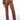 Front View Te Quiero High Rise Vegan Leather Straight Leg Pants In Brown