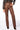 Front View Te Quiero High Rise Vegan Leather Straight Leg Pants In Brown