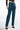 Front View Te Quiero High Rise Vegan Leather Straight Leg Pants In Teal