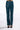 Back View Te Quiero High Rise Vegan Leather Straight Leg Pants In Teal