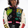 Front View Team Player Patch Varsity Jacket