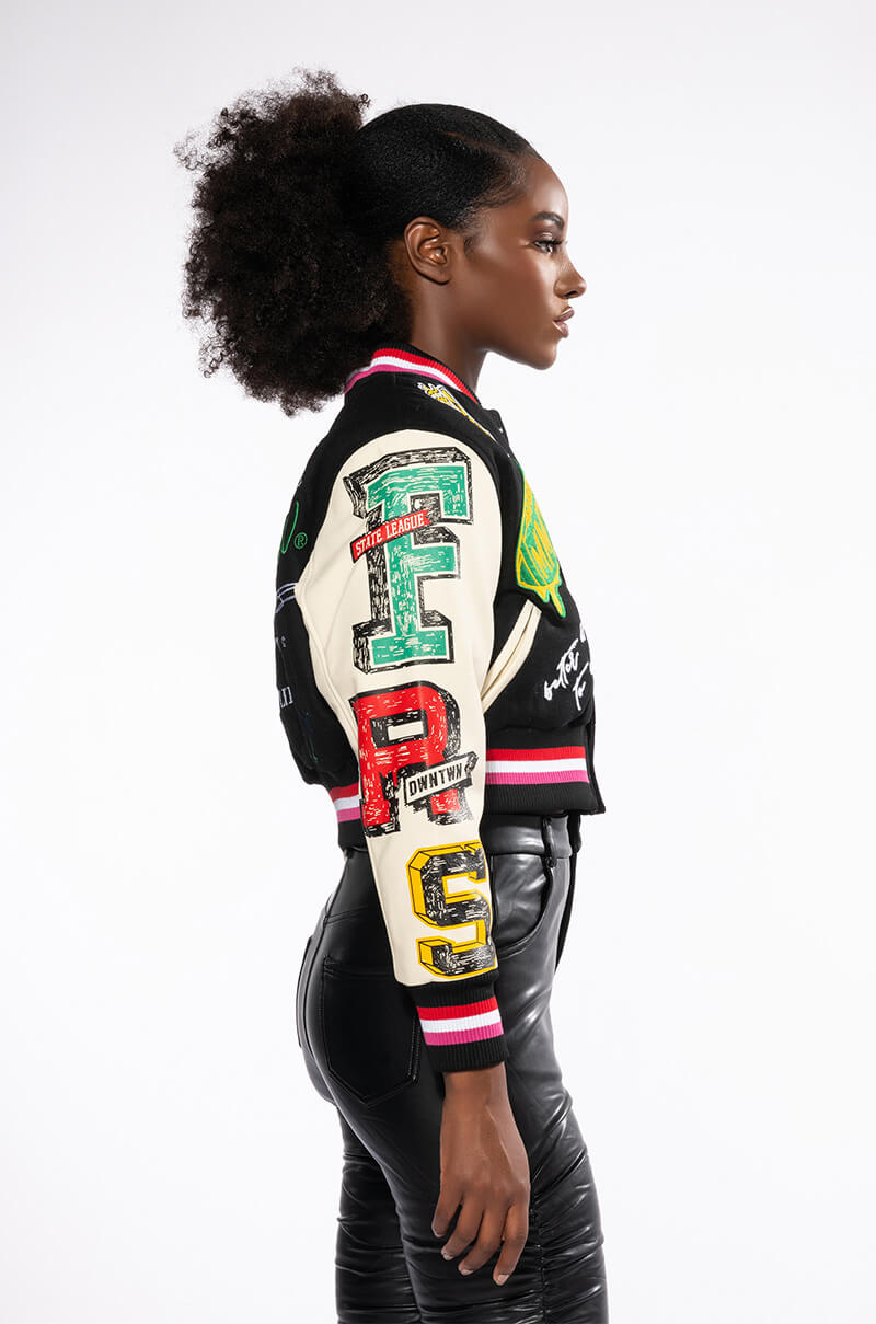 Extra View Team Player Patch Varsity Jacket 7