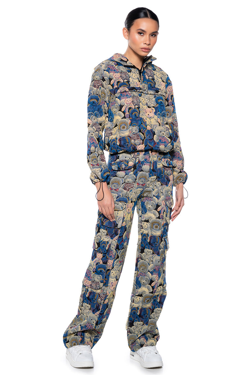 Side View Teddy Bear Cute Cargo Pant 1