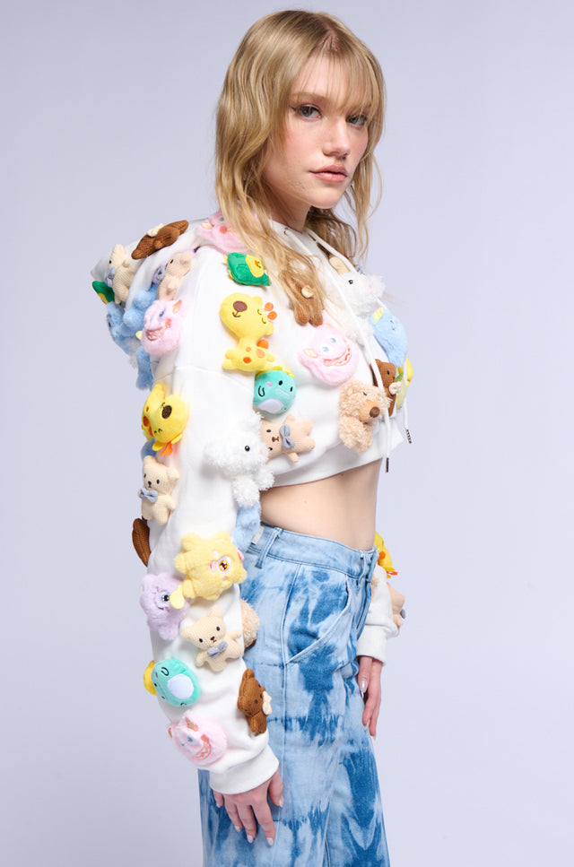 Choupette Bear Sequence Applique Decorated Sweatshirt
