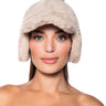 Front View Teddy Fur Baseball Hat