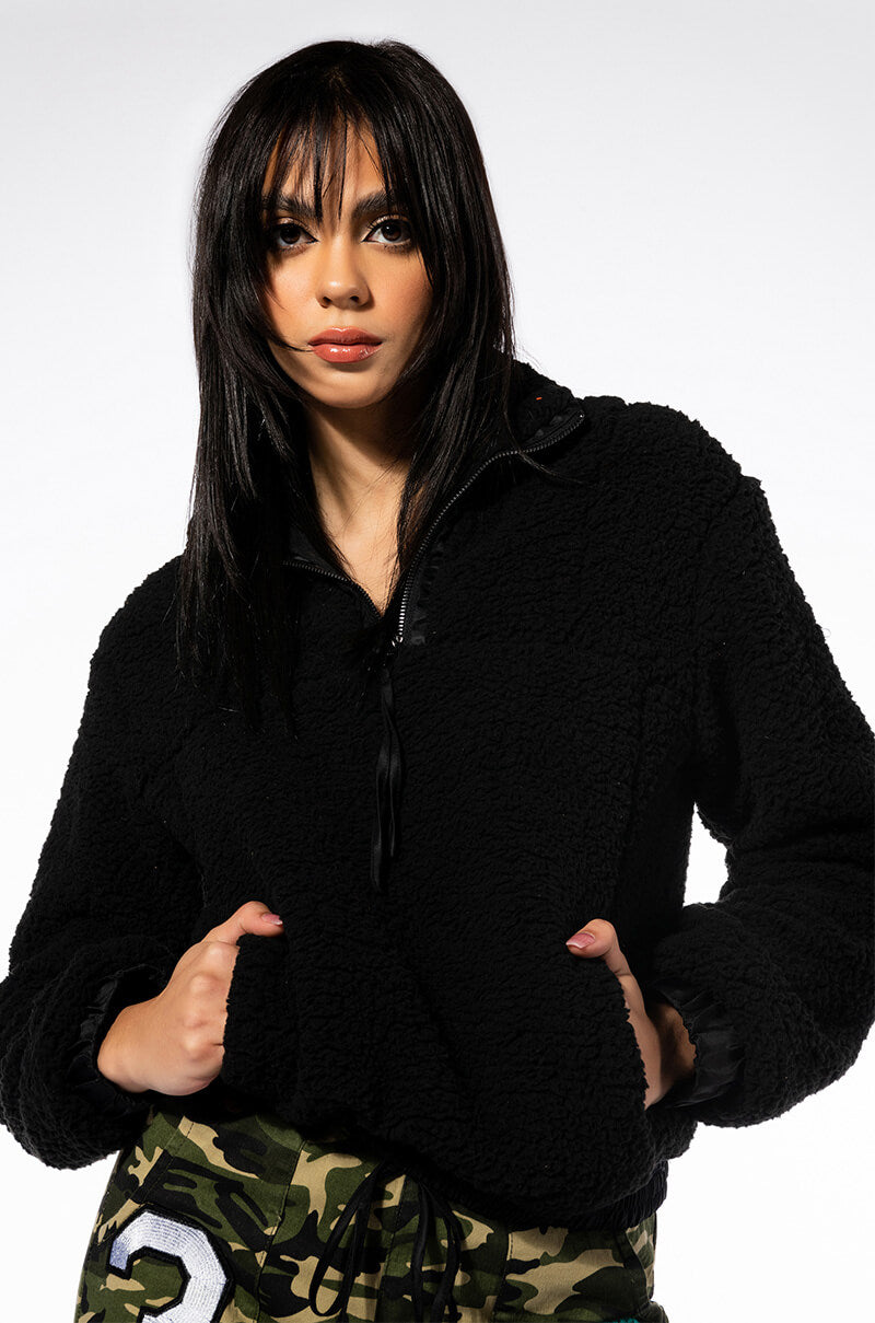 TEDDY ULTRA FUZZY HALF ZIP SWEATSHIRT view 0