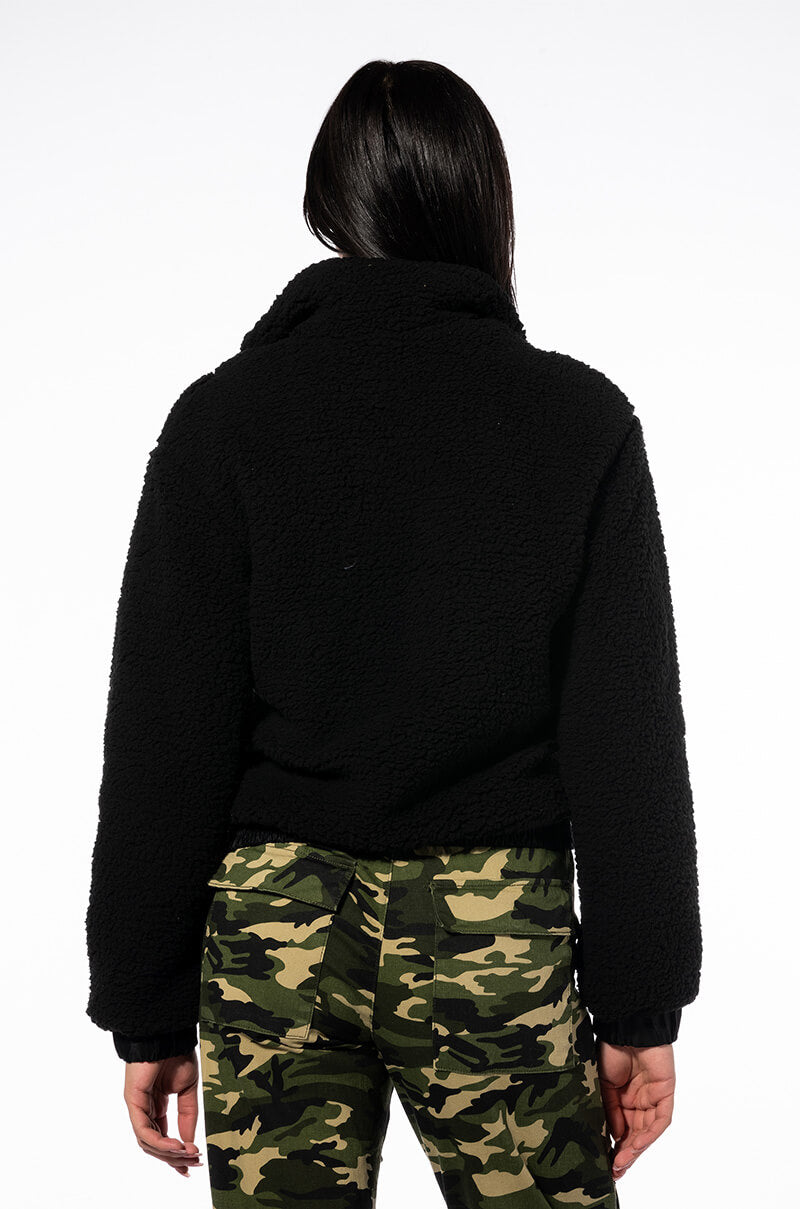 Full View Teddy Ultra Fuzzy Half Zip Sweatshirt