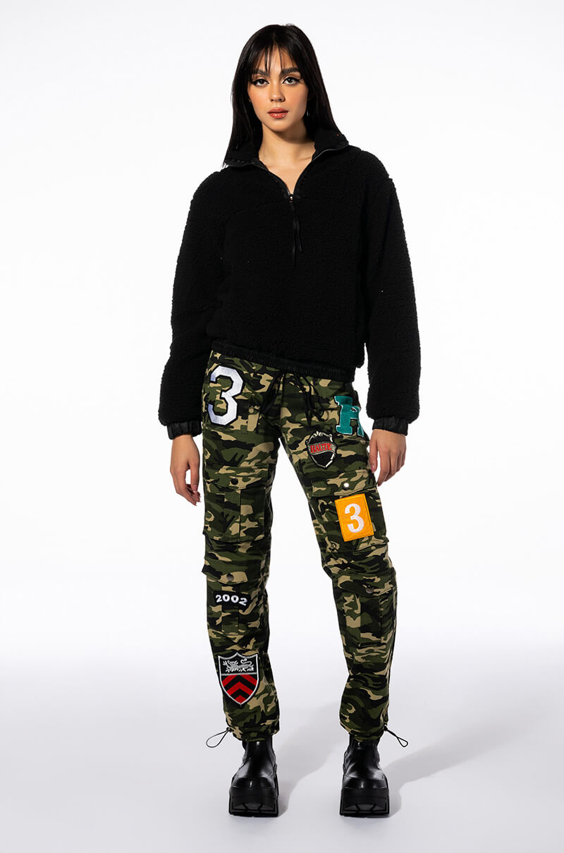 Extra View Teddy Ultra Fuzzy Half Zip Sweatshirt