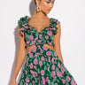 Front View Tell Me More Floral Mini Dress