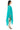 Back View Terra One Shoulder Flowy Midi Dress In Teal