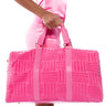 Front View Terry Pink Weekend Bag