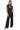 Side View Textured Satin Wide Leg Trouser In Black