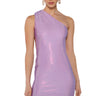 Front View That Girl Rhinestone Mini Dress In Purple