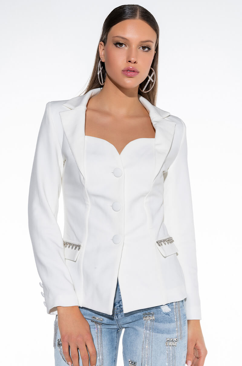 THAT'S AMORE SWEETHEART NECKLINE BLAZER view 0