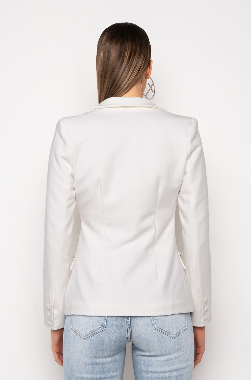 Full View Thats Amore Sweetheart Neckline Blazer