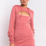 Front View Thats Cute Cut Out Dress in Mauve