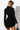 Back View The Best Fit Long Sleeved Mini Dress  in Black