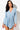 Front View The Best Fit Long Sleeved Mini Dress  in Light Blue