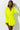 Front View The Best Fit Long Sleeved Mini Dress  in Neon Yellow